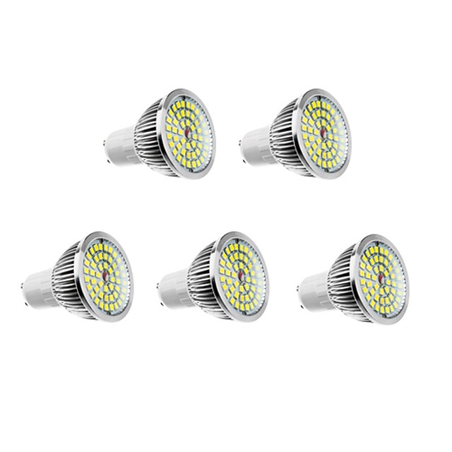  5pcs 6 W LED szpotlámpák 500-550 lm GU10 48 LED gyöngyök Meleg fehér Természetes fehér 100-240 V / 5 db.