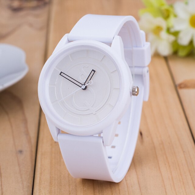  Women's Ladies Wrist Watch Quartz Silicone Black / White / Blue Casual Watch Analog Heart shape Minimalist Fashion Dress Watch - Gray / White White Black One Year Battery Life / Tianqiu 377