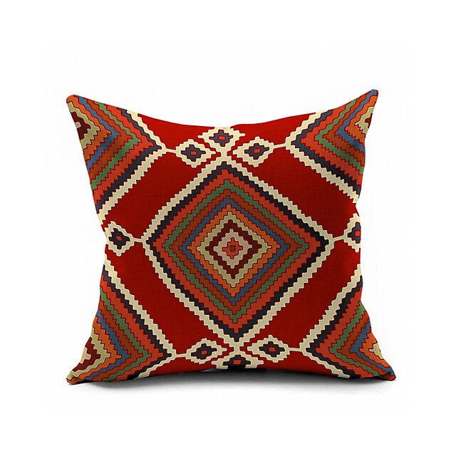  1 szt Cotton / Linen Pokrywa Pillow, Geometryczny Modern / Contemporary