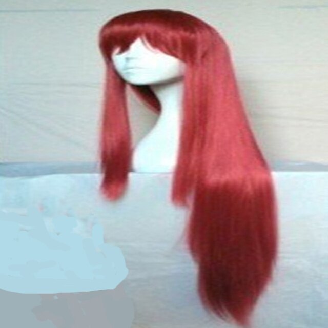 Cosplay-peruukit Synteettiset peruukit Suora Suora Peruukki Punainen Synteettiset hiukset Naisten Punainen