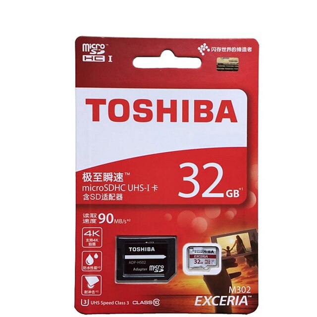  Toshiba 32GB Micro SD-kort TF kort minnekort UHS-I U1 Class10 EXCERIA