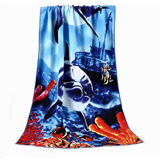  Fashion Reactive Print Beach Towel,27.5 by 59 inch