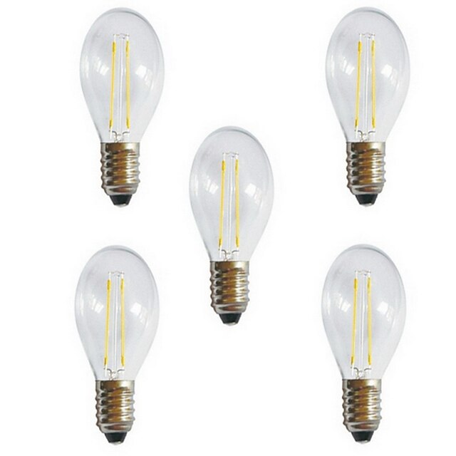  5pcs 2 W 180 lm E26 / E27 LED Filament Bulbs A60(A19) 2 LED Beads COB Decorative Warm White / Cold White 220-240 V / 5 pcs / RoHS