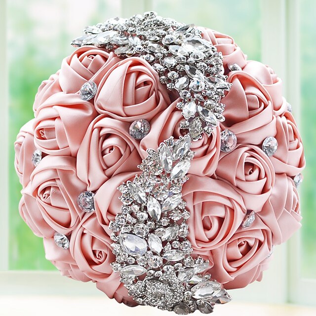  Wedding Flowers Bouquets Wedding / Party / Evening Bead / Lace / Rhinestone 9.84
