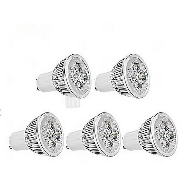  4 W 350-400 lm GU10 Точечное LED освещение MR16 1 Светодиодные бусины Холодный белый 85-265 V / 5 шт. / RoHs