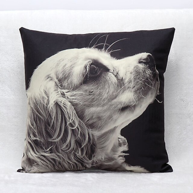  3D Dog Pattern Velvet Pillowcase Sofa Home Decor Cushion Cover (18*18inch)