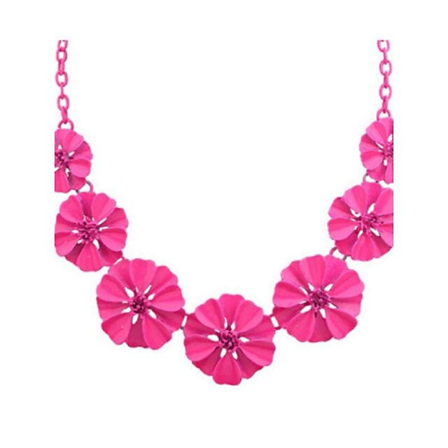  Dames Hangertjes ketting Verklaring Kettingen Statement Europees Modieus leuke Style Legering Wit Zwart Paars Fuchsia Roze Kettingen Sieraden Voor Feest