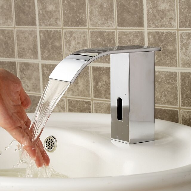  Bathroom Sink Faucet - Sensor Chrome Centerset Hands free One HoleBath Taps