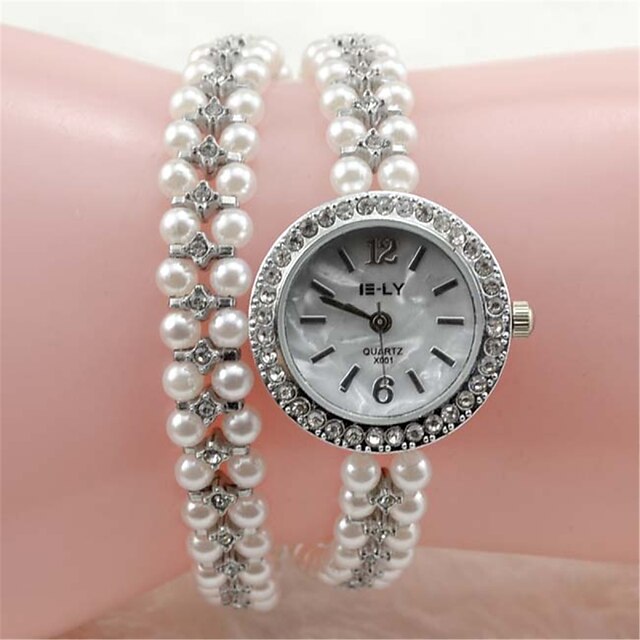  Women's Fashion Watch Bracelet Watch Quartz Alloy Band Elegant Silver