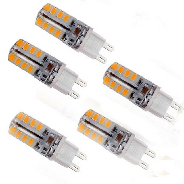 5pcs 3 W LED kukorica izzók 250-300 lm G9 T 32 LED gyöngyök SMD 2835 Dekoratív Meleg fehér 220-240 V / 5 db. / RoHs