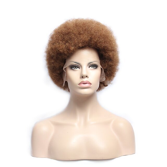  Φυσικά μαλλιά Σχήμα U Δαντέλα Μπροστά Περούκα στυλ Βραζιλιάνικη Ίσιο Afro Περούκα 130% Πυκνότητα μαλλιών 10-30 inch Γυναικεία Κοντό Μεσαίο Μακρύ Περούκες από Ανθρώπινη Τρίχα / Ίσια