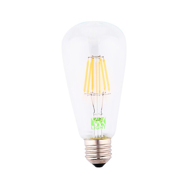  YWXLIGHT® 1pc Ampoules à Filament LED 500-600 lm E26 / E27 ST64 6 Perles LED COB Décorative Blanc Froid 220-240 V 110-130 V 85-265 V / 1 pièce / RoHs