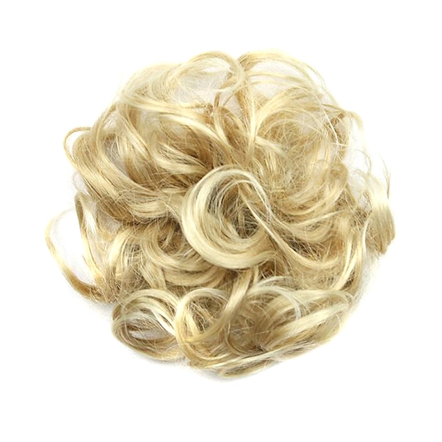  Synthetische Perücken Chignons / Haarknoten Locken Klassisch Klassisch Locken Stufenhaarschnitt Perücke Kurz Blonde Synthetische Haare Damen Hochsteckfrisur