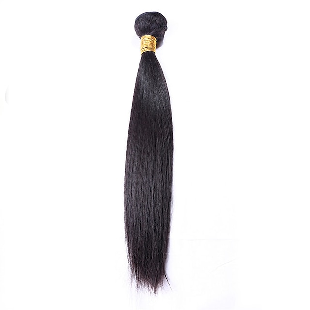  1 Bundle Hair Weaves Straight Human Hair Extensions Virgin Human Hair Natural Color Hair Weaves / Hair Bulk 8-26 inch