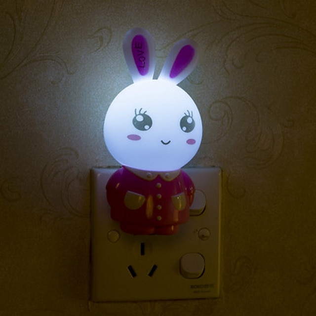  מנורת לילה בצורת לשינוי ארנב צבע יצירתי חיישן אור