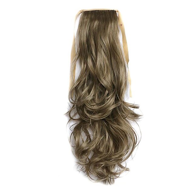  comprimento 50 centímetros marrom sintética peruca de cabelo encaracolado rabo de cavalo melange tipo de cinto (cor 27-A / 613)