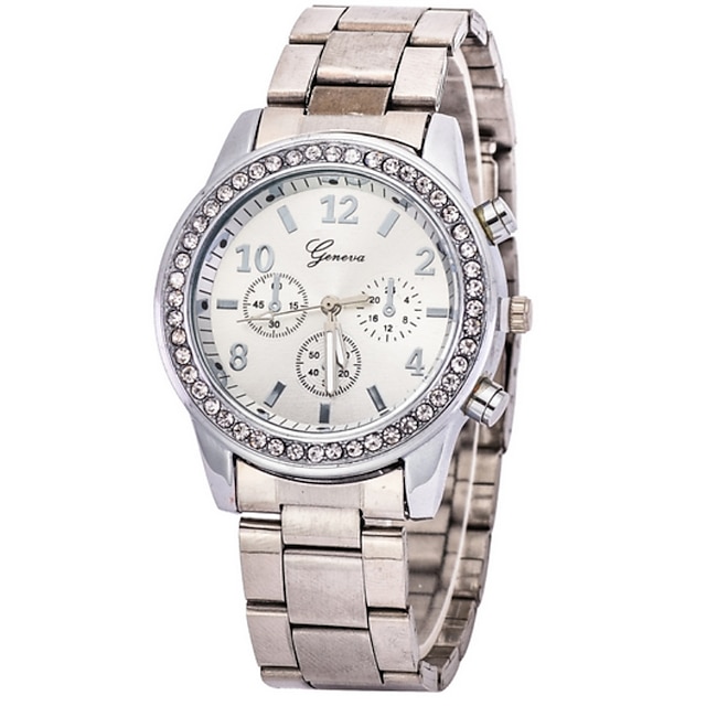  Women's Luxury Watches Wrist Watch Diamond Watch Quartz Stainless Steel Silver / Gold Casual Watch Imitation Diamond Analog Ladies Charm Fashion - Silver Golden Rose Gold