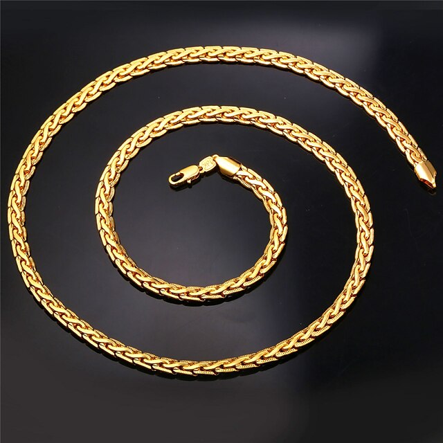  Pentru femei Lănțișoare Coliere Figaro lanț chunky Foxtail lanț Σταυρός femei Modă Dubai Placat Auriu 18K de aur umplut Auriu Roz auriu Negru Argintiu Coliere Bijuterii Pentru Cadouri de Crăciun