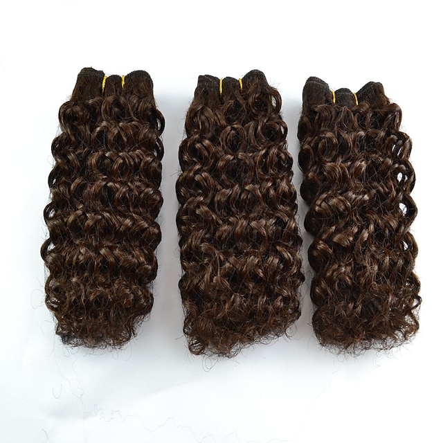  3pcs / lot kurze jerry curl Omber Farbmischung Haar Haarverlängerung Weberei