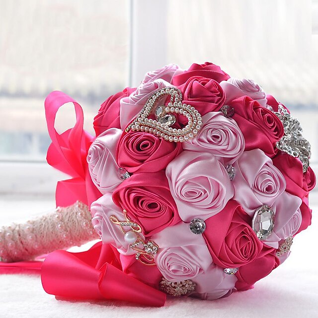  Fleurs de mariage Bouquets Mariage / Fête / Soirée Perle / Dentelle / Strass 31cm
