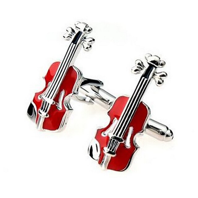  Men's Cufflinks Work Casual Brooch Jewelry Red For