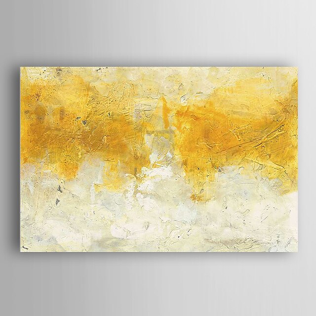  Pintada a mano Abstracto Horizontal, Modern Lona Pintura al óleo pintada a colgar Decoración hogareña Un Panel