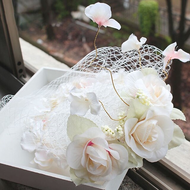  Fabric Net Fascinators Headpiece Wedding Party Elegant Feminine Style