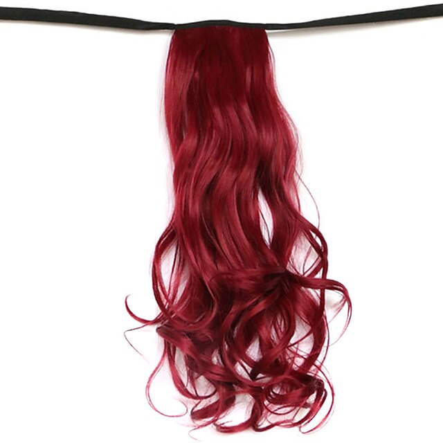  vann bølge auburn syntetisk bandasje typen hår parykk hestehale (farge 118C)