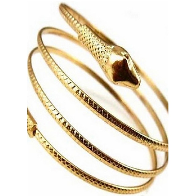  Dames Manchet armband Slang Dames Gepersonaliseerde Europees Legering Armband sieraden Zilver / Goud Voor Feest Bruiloft Informeel Dagelijks
