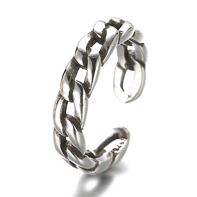  Heren Dames Bandring обернуть кольцо Sterling zilver Zilver Vintage Modieus Modieuze ringen Sieraden Zilver Voor Feest Dagelijks Causaal One-Size