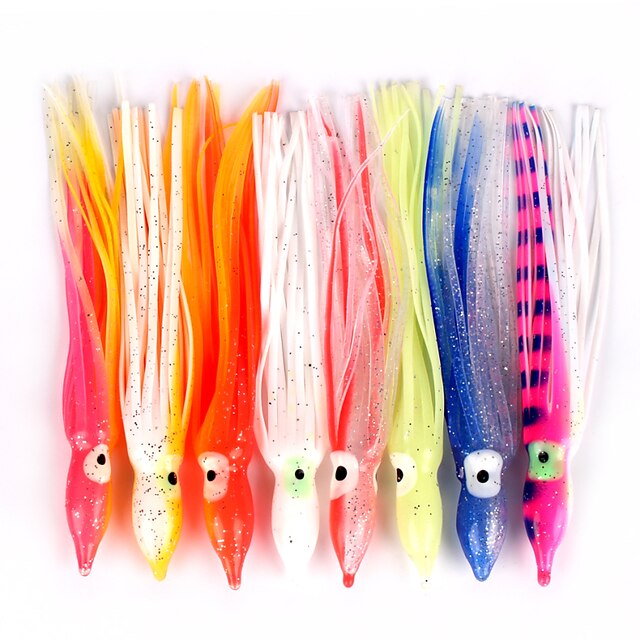  10 pcs Fishing Lures Soft Bait Octopus Soft Jerkbaits Multifunction Floating Bass Trout Pike Sea Fishing Bait Casting Spinning Soft Plastic / Jigging Fishing / Freshwater Fishing / Carp Fishing