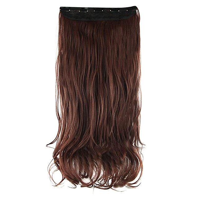  Länge Rotwein 60cm hohe Hemperature Draht Perücke Haarverlängerung synthetisches Haar