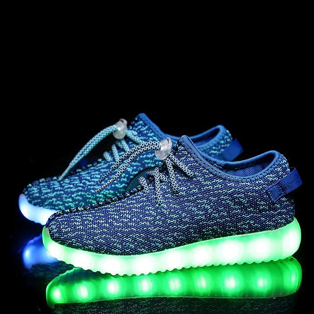  Jongens / Meisjes LED / Comfortabel Tule Sportschoenen Little Kids (4-7ys) / Big Kids (7jaar +) Veters / LED / Lichtgevend Zwart / Roze / Blauw Lente / Herfst / Rubber