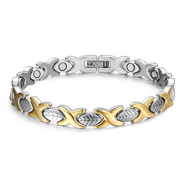  Women‘s Jewelry Health Care Silver & Gold Stainless Steel Magnetic Therapy Bracelet Fashion  Christmas Gifts