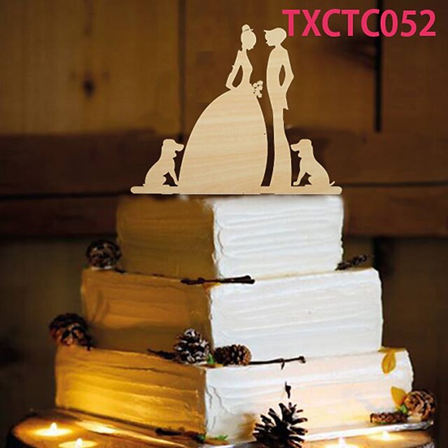  Figurky na svatební dort Motýlí motiv Monogram Pryskyřice Svatební s 1 pcs OPP