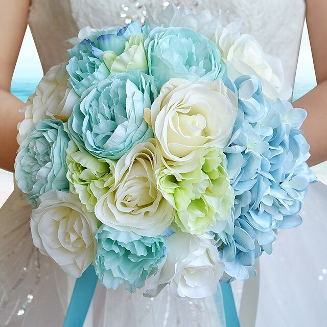  Fleurs de mariage Bouquets Mariage / Fête / Soirée Fleur séchée / Strass / Polyester 25cm