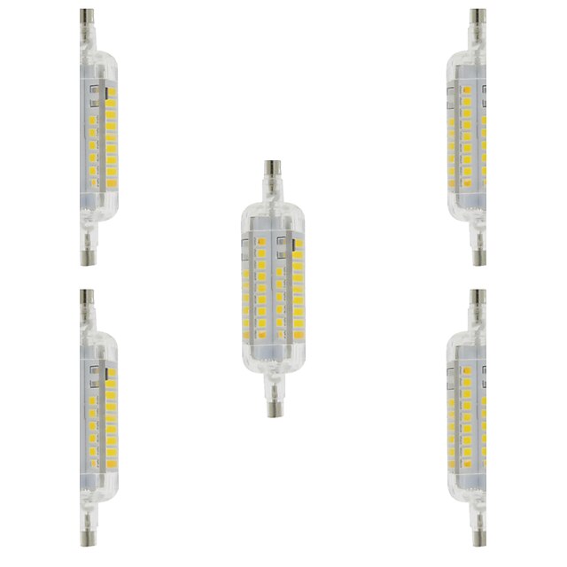  5pcs 4 W LED-kornpærer 350-400 lm R7S T 60 LED perler SMD 2835 Vanntett Dekorativ Varm hvit Kjølig hvit 220-240 V / 5 stk. / RoHs