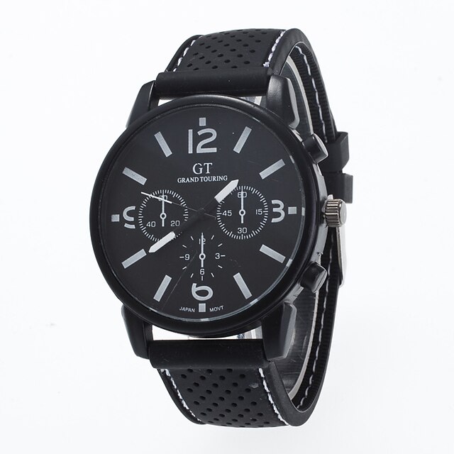  Pánské Náramkové hodinky Křemenný Silikon Černá Hodinky na běžné nošení Analogové Přívěšky Klasické Módní - Bílá Žlutá Červená Jeden rok Životnost baterie / Tianqiu 377