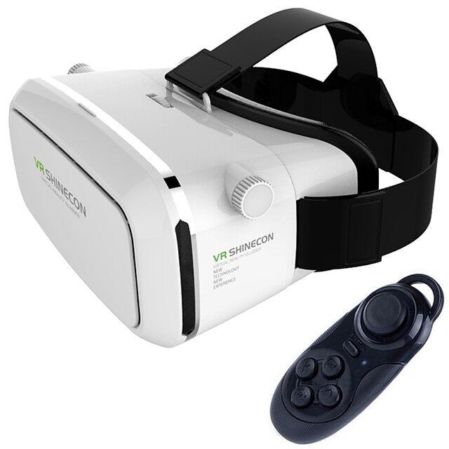  Vr réalité virtuelle lunettes 3d casque head mount 3d pour téléphone 3.5-6.0 pouces + télécommande bluetooth