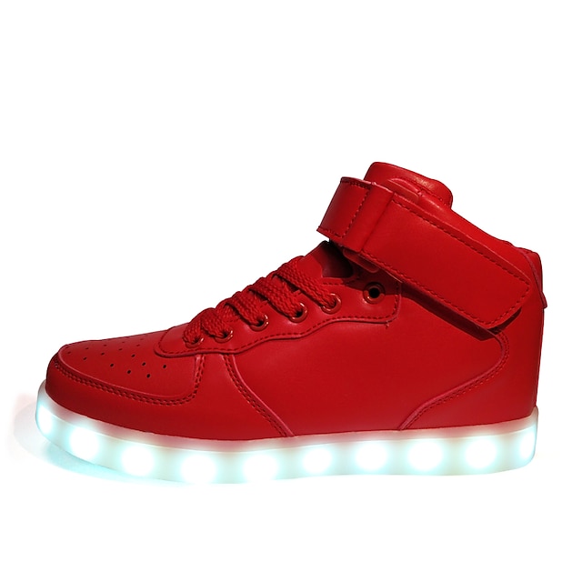  Men's LED Shoes Synthetics Spring / Fall / Winter 5.08-10.16 cm / Booties / Ankle Boots White / Black / Red