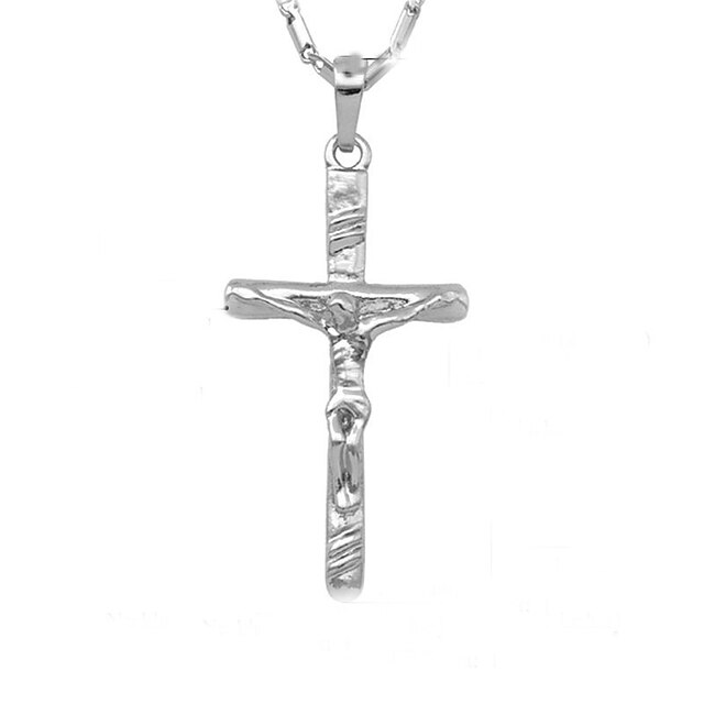  Pendant Necklace Pendant Cross Ladies Party Work Casual Platinum Plated Gold Plated Alloy Black Gold Silver Necklace Jewelry For Birthday Daily