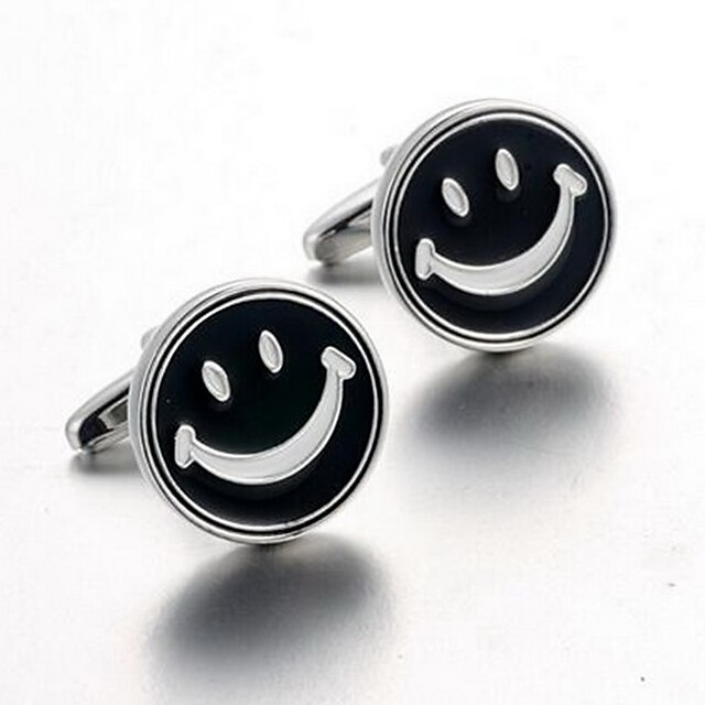  Black Cufflinks Alloy Work / Casual Men's Costume Jewelry For