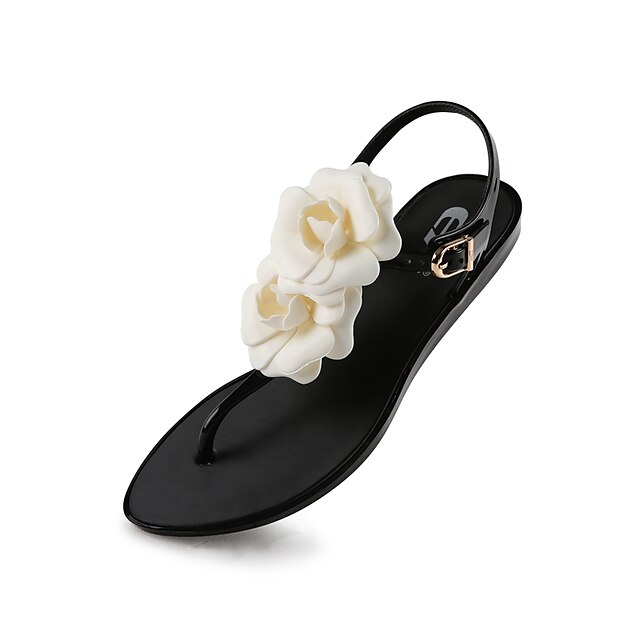  Mujer Zapatos Goma Primavera Verano Otoño De Goma Tacón Plano para Vestido Fiesta y Noche Negro