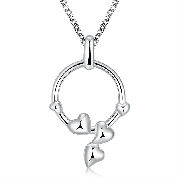  Damen Gestalten Klassisch Liebe Modisch Halsketten Anhängerketten Statement Ketten Sterling Silber Silber Halsketten Anhängerketten