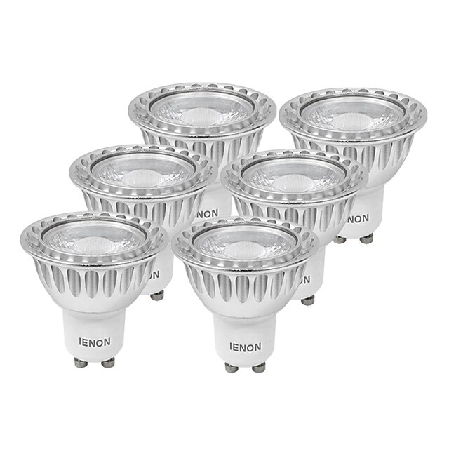  GU10 Lâmpadas de Foco de LED MR16 1 COB 400-450 lm Branco Quente Branco Frio Decorativa AC 100-240 V 6 pçs
