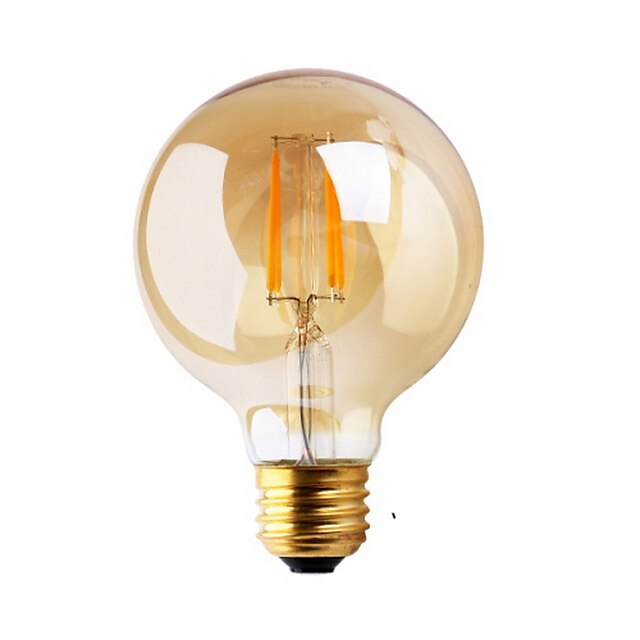  1шт 2 W LED лампы накаливания ≥180 lm E26 / E27 G80 2 Светодиодные бусины COB Декоративная Тёплый белый 220-240 V / 1 шт. / RoHs