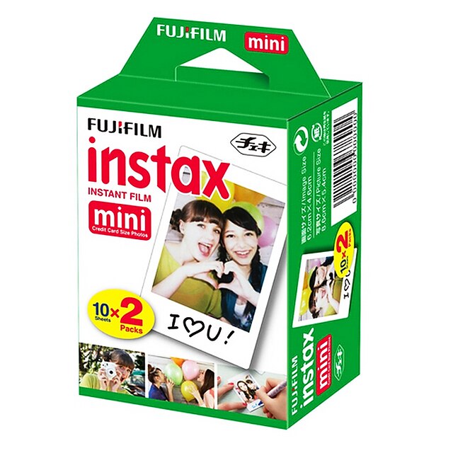  Fujifilm Instax fargefilm hvit dobbeltpakke