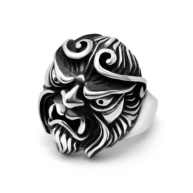  טבעת הטבעת קוֹף חיה אופנתי Fashion Ring תכשיטים כסף עבור יומי מידה אחת One Size