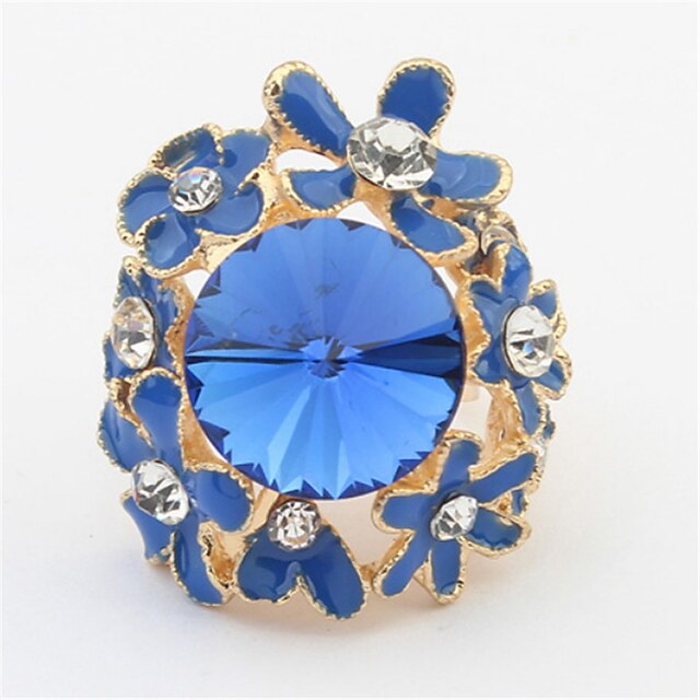  charme petites fleurs diamant pierres précieuses anneaux classique style féminin