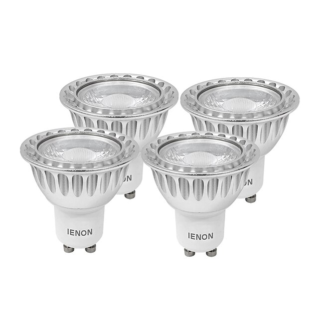  GU10 Spot LED MR16 1 COB 400-450 lm Blanc Chaud Blanc Froid Décorative AC 100-240 V 4 pièces